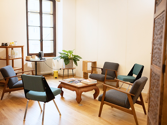 Salle d'attente ostéo physio rue du lac 4 Yverdon